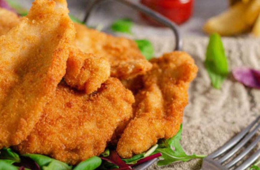 Filetti di vitello impanati nella friggitrice ad aria (air fryer)